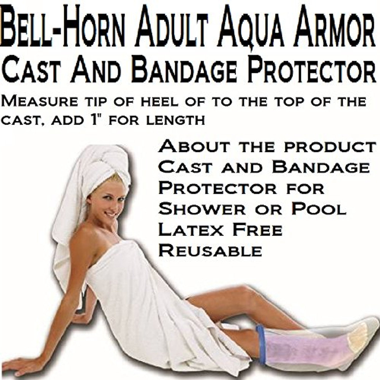 Djo Bell-Horn Aqua Armor Protecteur de Plâtre et de Bandage pour Pied-Cheville