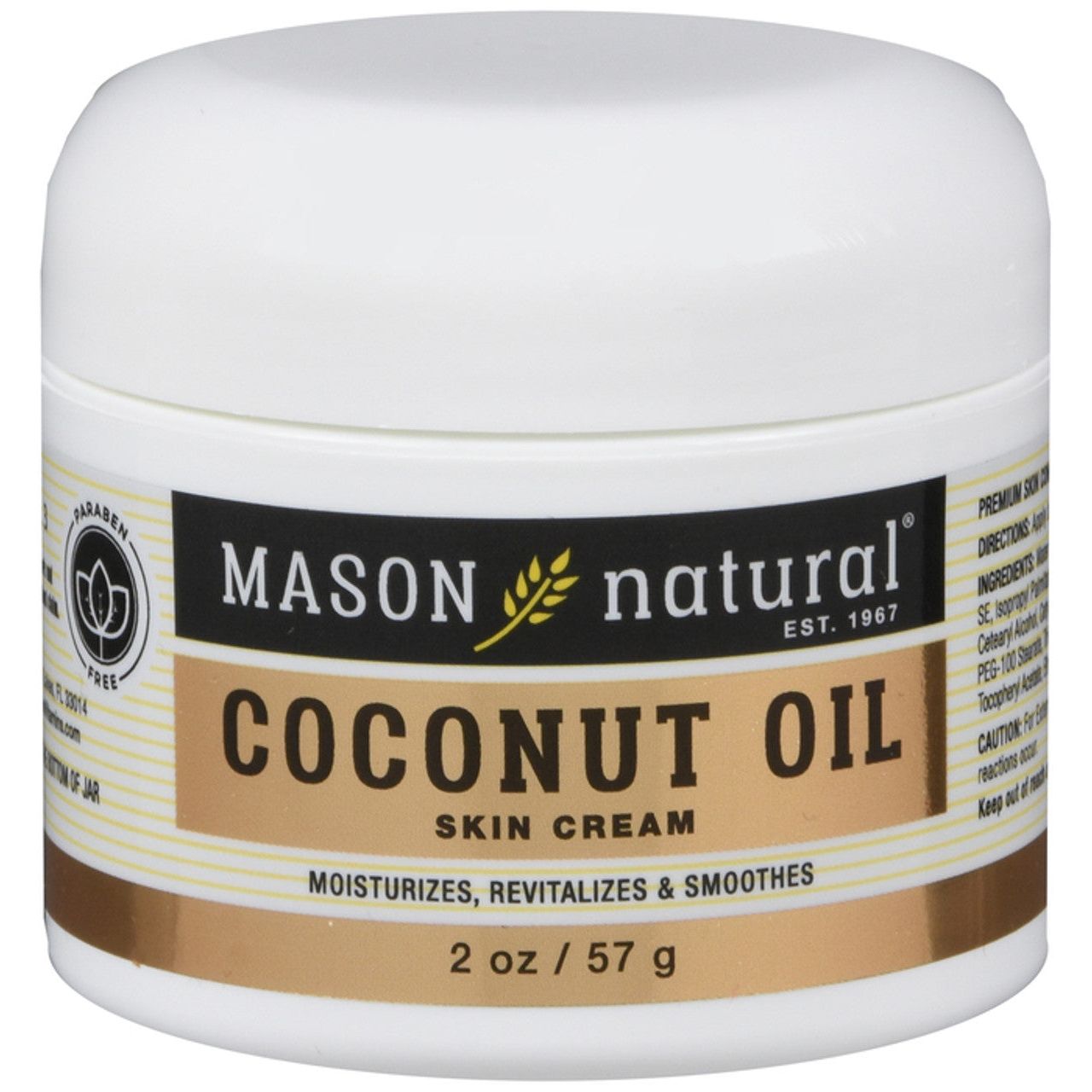 Crème de beauté à l'huile de coco Mason Natural - 2 onces