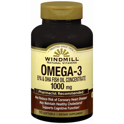 Windmill Natural Omega III EPA + DHA Softgels, 1000 Mg