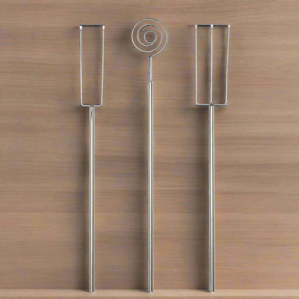 Juego de herramientas de inmersión de acero inoxidable de 3 piezas para caramelos y frutas