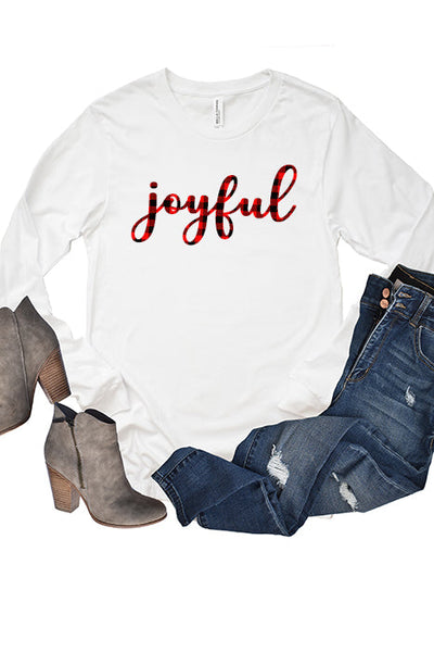 Plaid Joyful Longsleeve T-Shirt