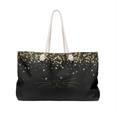 Bolsa de Fin de Semana Midnight Whiskers - Tote de Viaje Minimalista para Gatos