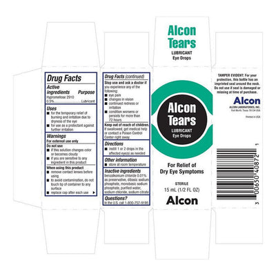 Alcon Tears Naturale II Lubricant Eye Drops – 0.5 fl oz