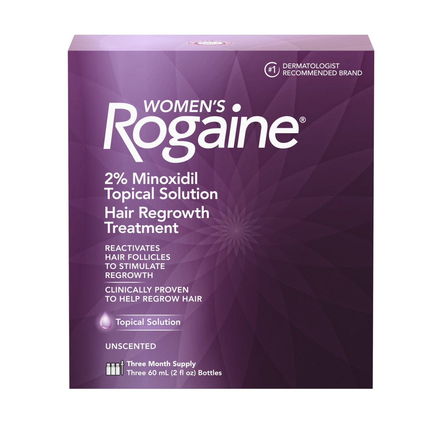 Rogaine Tratamiento para el Crecimiento del Cabello Sin Fragancia para Mujeres - Paquete de 3