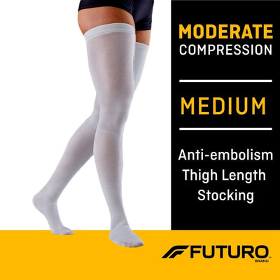 Futuro™ Bas de contention anti-embolie longueur cuisse - Taille moyenne régulière