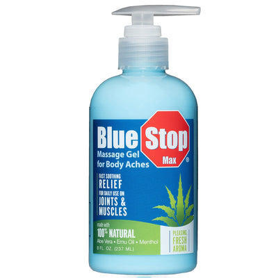 Blue Stop Max Massage Gel - 8 Fl Oz