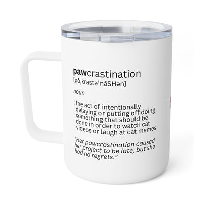 Taza de café aislada Pawcrastination - 10oz