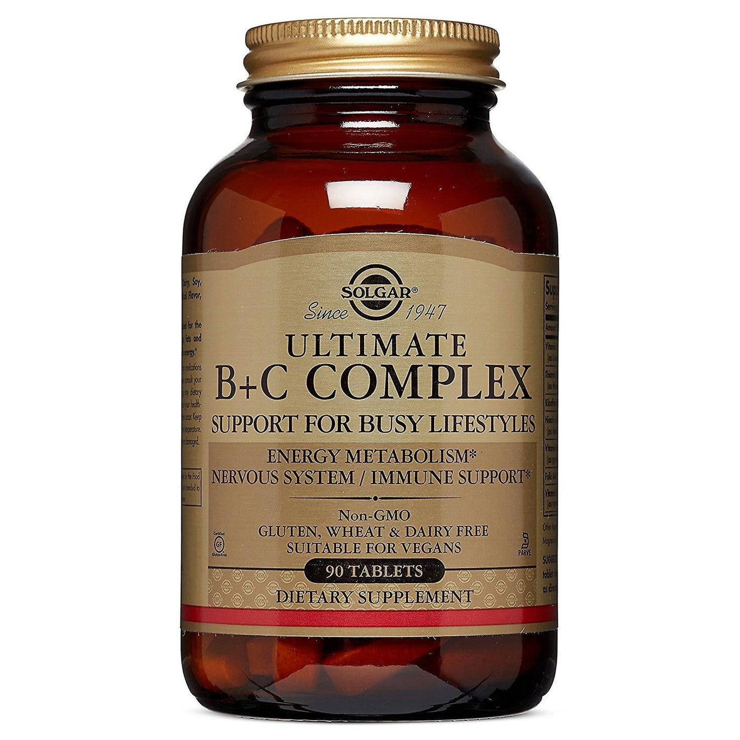 Fórmula de Estrés Solgar Ultimate B C Complex - 90 Tabletas