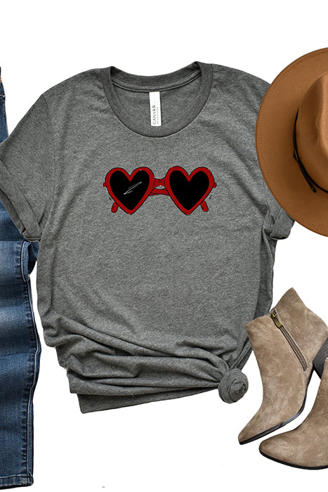 Heart Shaped Sunglasses T-Shirt - Korvel