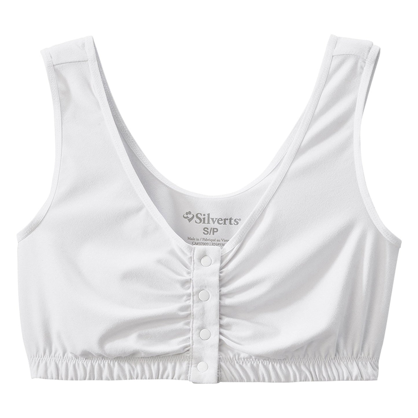 Soutien-gorge adaptatif à fermeture frontale Silverts - Blanc, Moyen