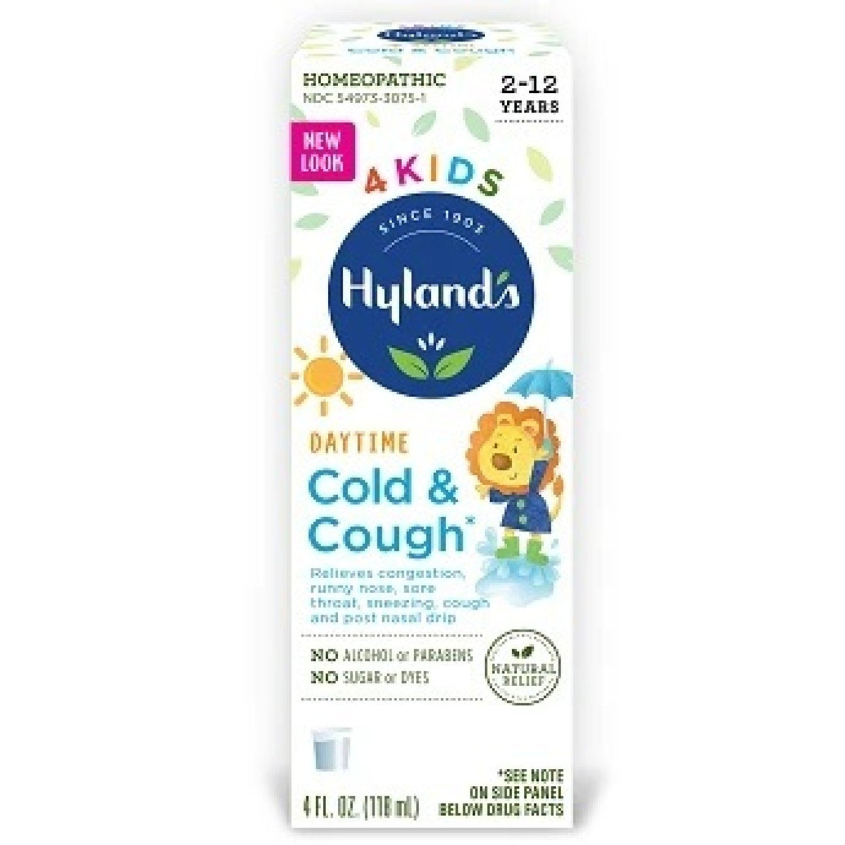 Hyland's Naturals Soulagement de la toux et du rhume nocturne, 4 Fl Oz