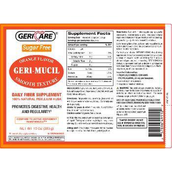 Geri-Care Geri-Mucil Sabor Naranja Sin Azúcar