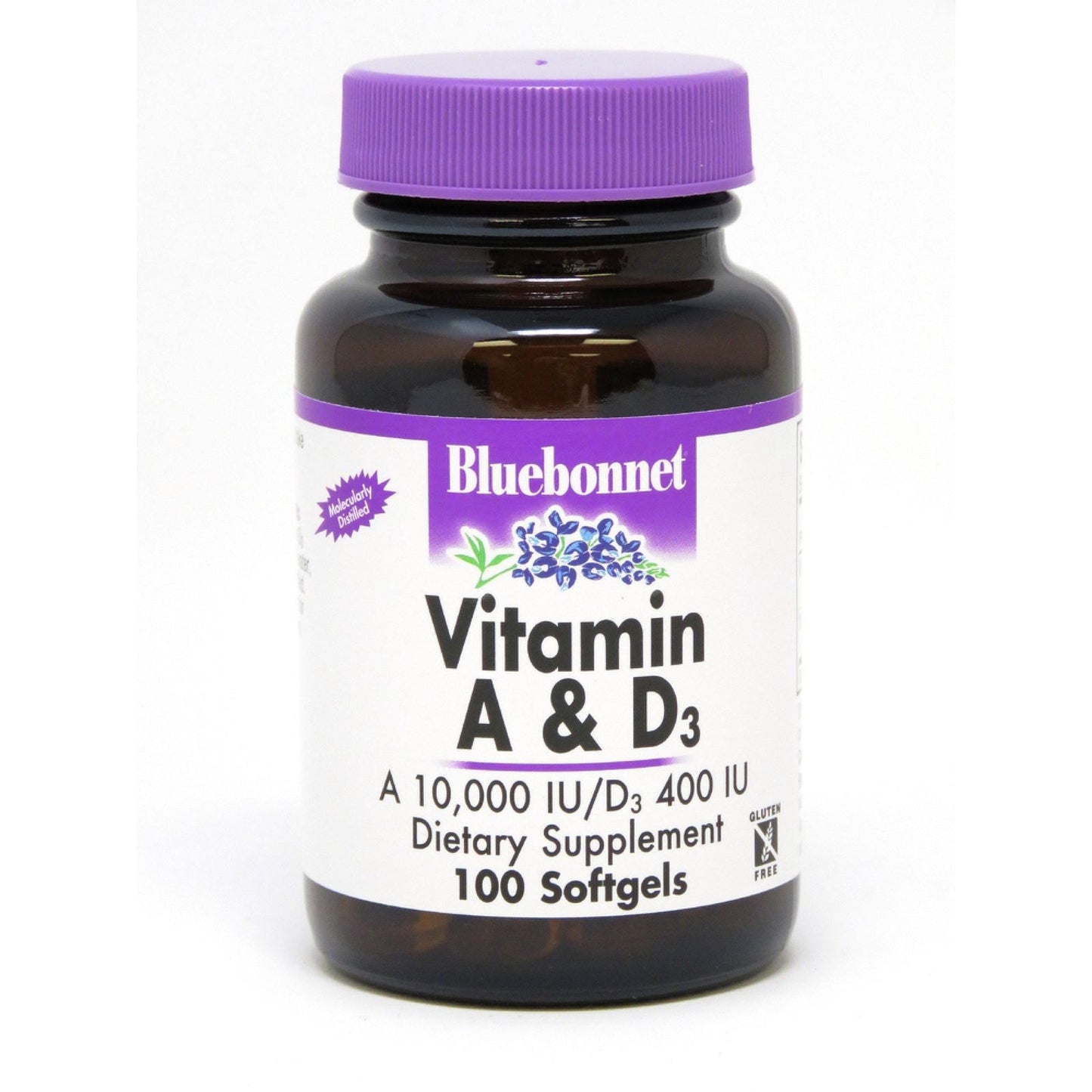 Bluebonnet Vitamine A&D 3000 Mcg/10 Mcg 100 Gélules Molles