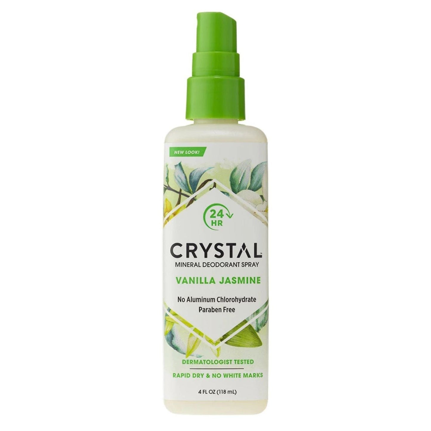 Déodorant Minéral en Spray Crystal, Vanille Jasmin 4 Oz