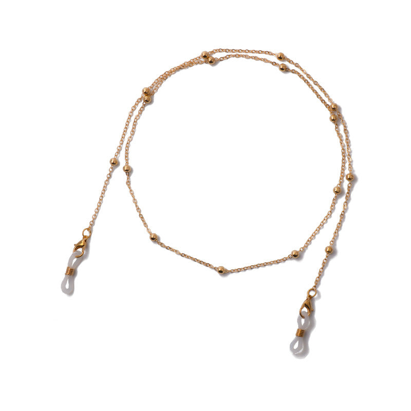 Bead metal glasses chain mask chain women's sunglasses chain accessories non-slip dual use - Korvel