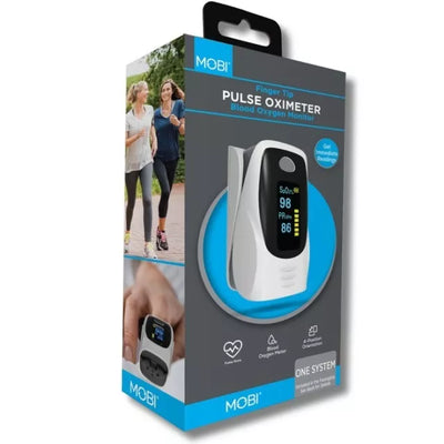 Mobi Fingertip Pulse Oximeter - Heart Rate & Oxygen Level Monitor