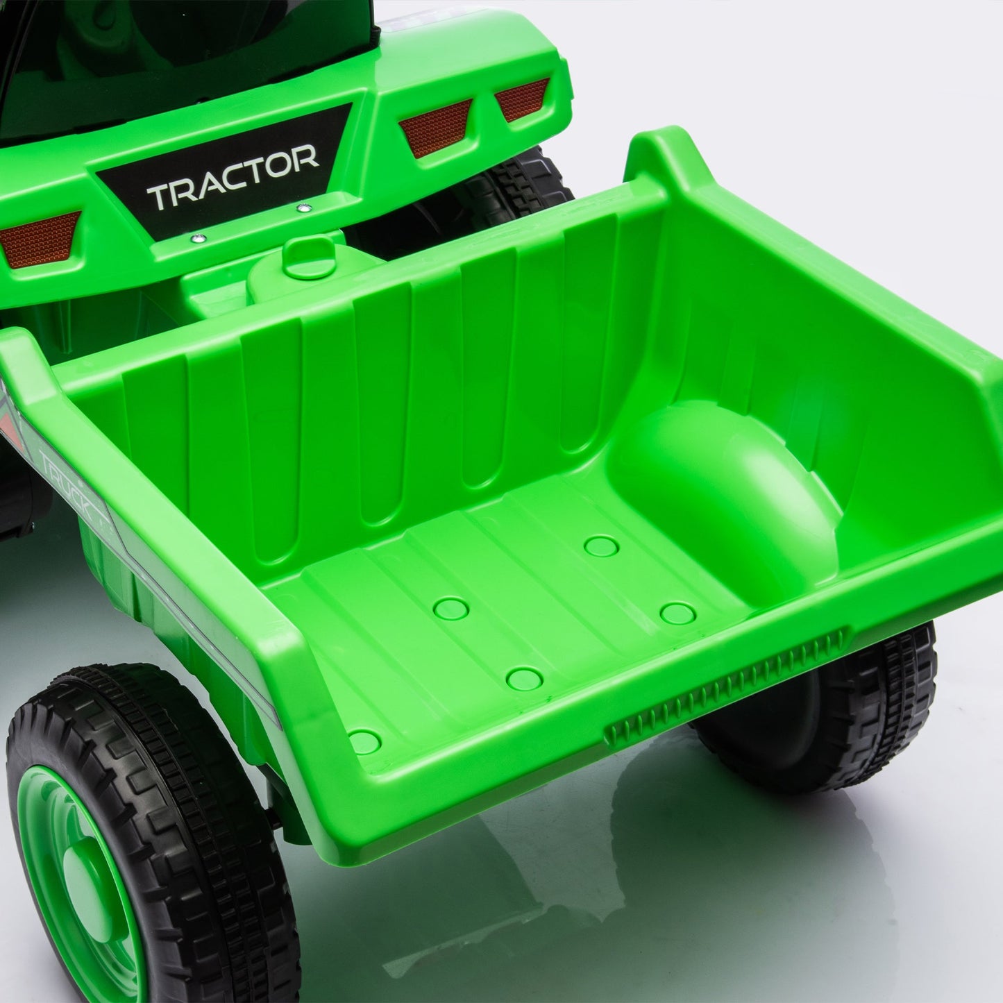 12V Electric Ride-On Tractor "Black Knight" with Detachable Tugboat