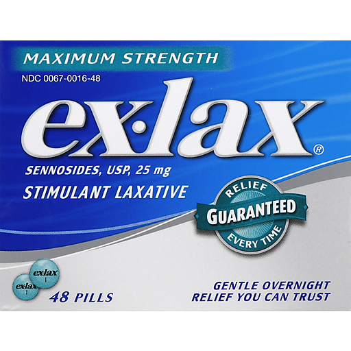 Ex-Lax Laxante Estimulante de Máxima Fuerza - 48 Pastillas
