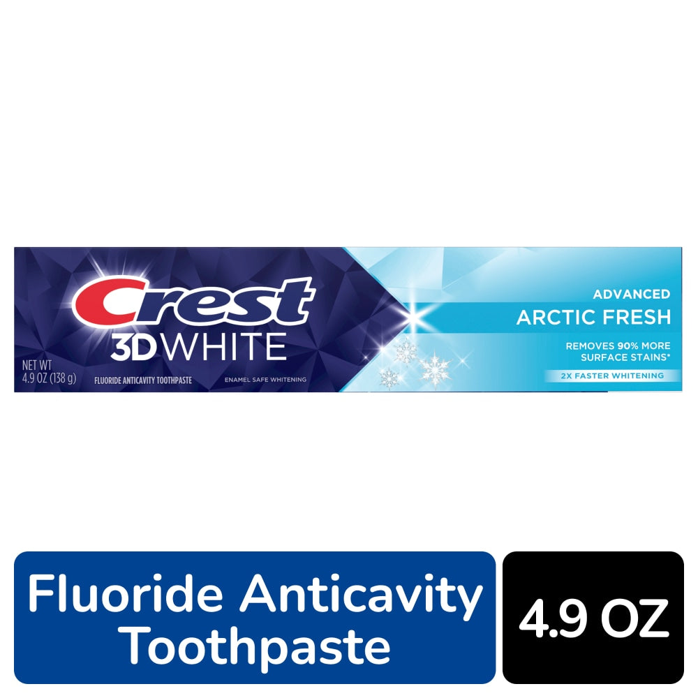 Pasta de dientes Crest 3D White Advanced con flúor - Sabor fresco ártico 4.9 oz