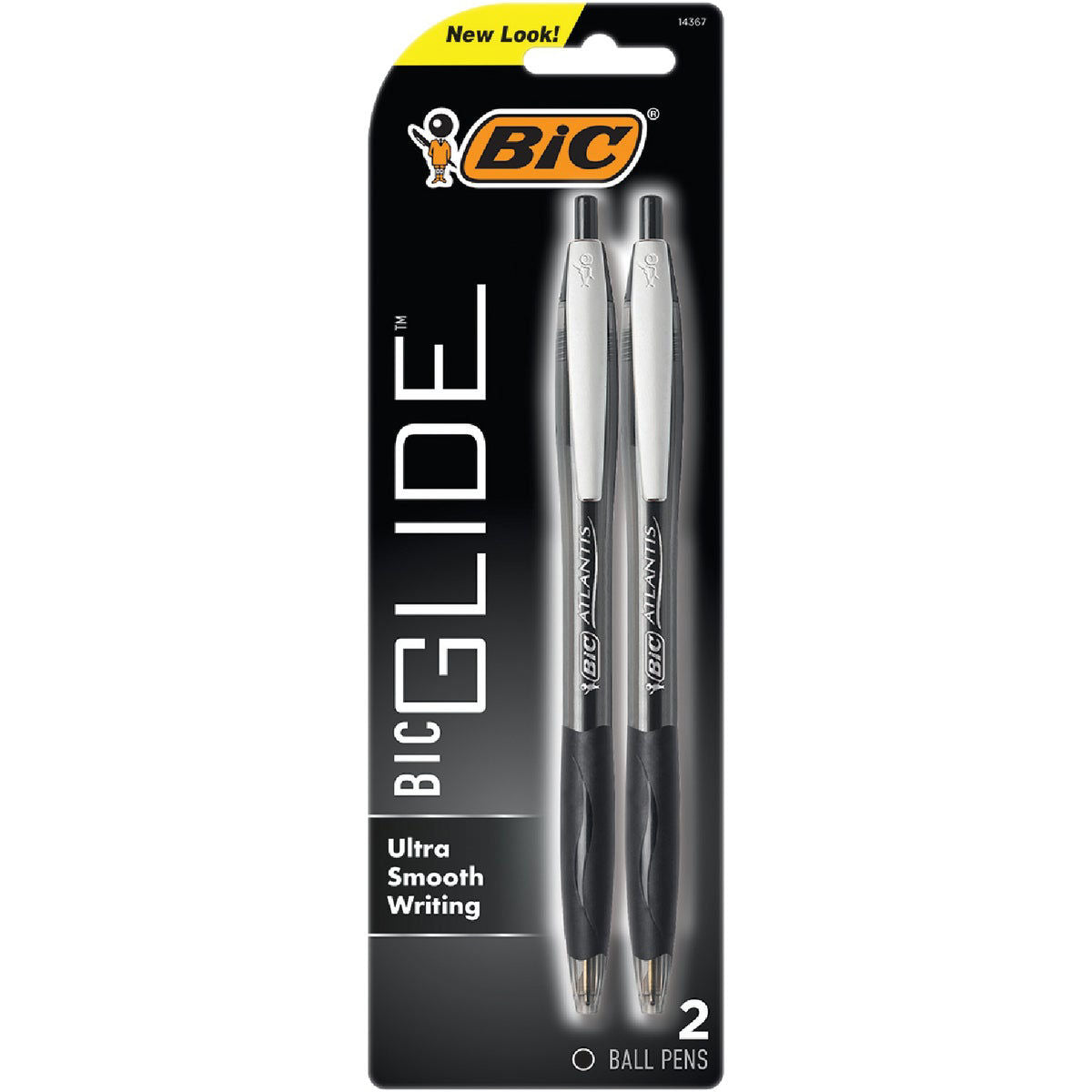 Bolígrafo retráctil BIC Atlantis Original negro - Paquete de 12