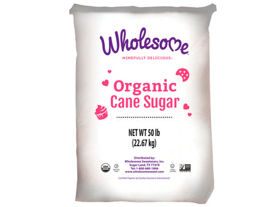 Wholesome Organic Cane Sugar - 50 lb Bag