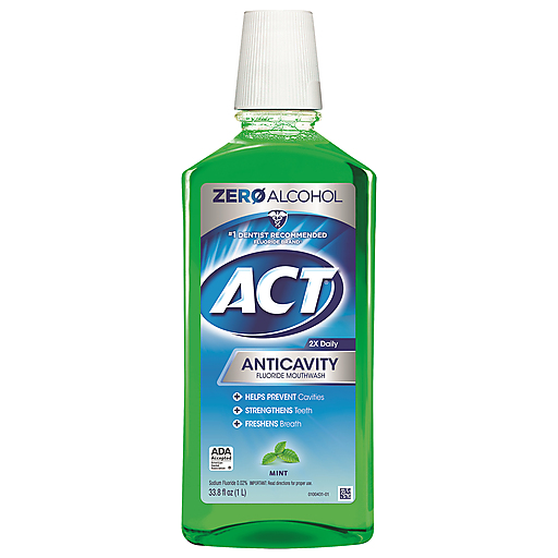 Enjuague bucal con flúor Act Anticavity Sabor Menta - 33.8 Oz