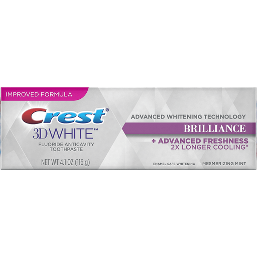 Pasta de Dientes Crest 3D White Brilliance - Menta Hipnotizante, 4.1 Oz