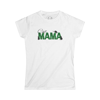 Camiseta Softstyle para Mujeres Christmas Cat Mama