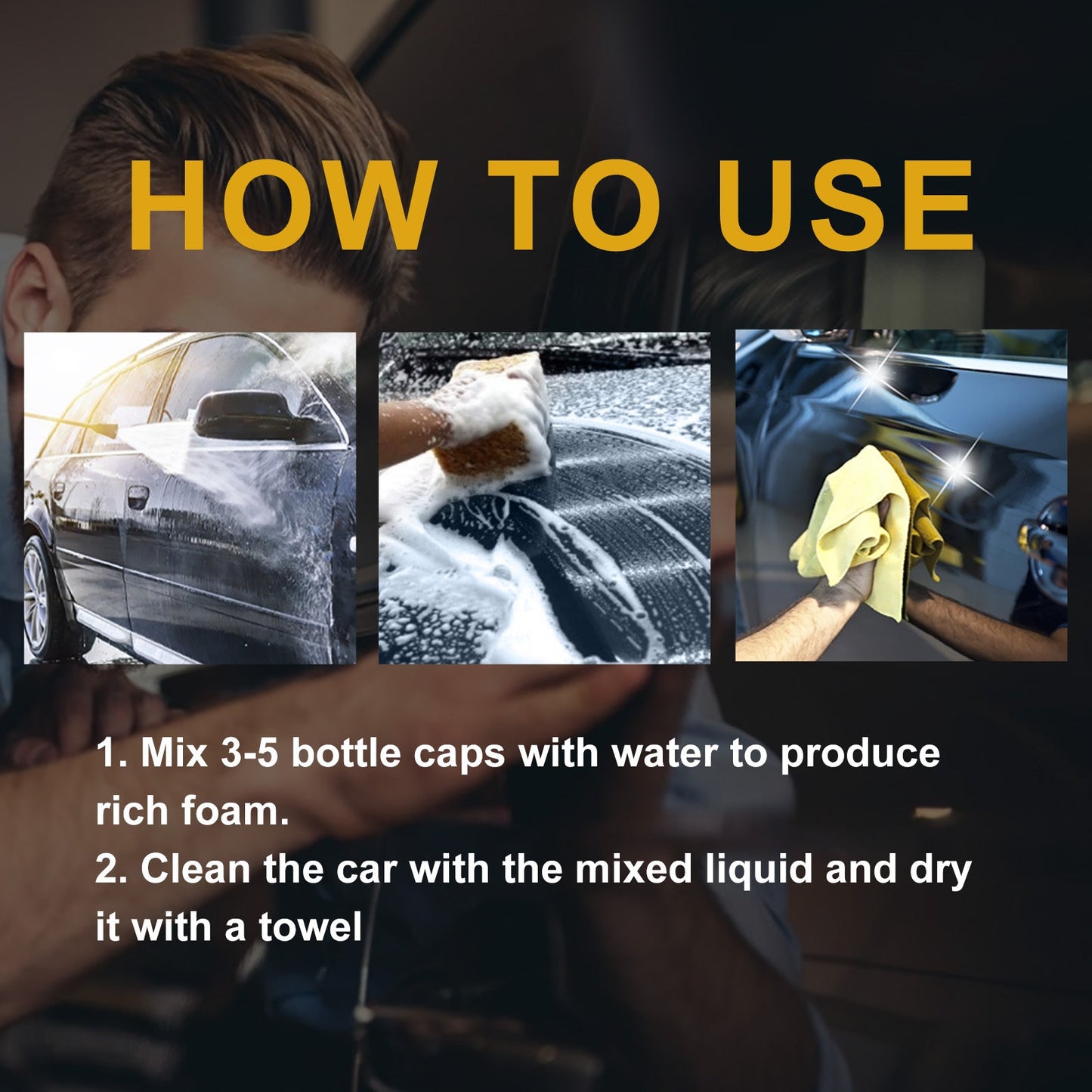 High Concentration Foam Car Cleaner, Deep Cleaning Vehicle Paint Dirt Maintenance Retreader - Korvel