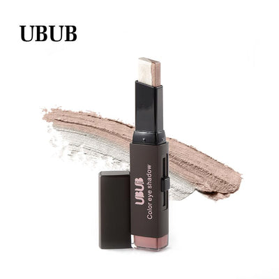 UBUB Doble Color Sombra de Ojos en Barra con Brillo de Terciopelo Gradiente