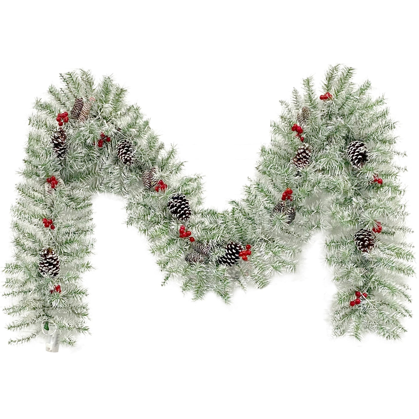 Pre-lit Xmas Tree Artificial Christmas 4-Piece Set,Garland, Wreath and Set of 2 Entrance Trees X-mas - Korvel