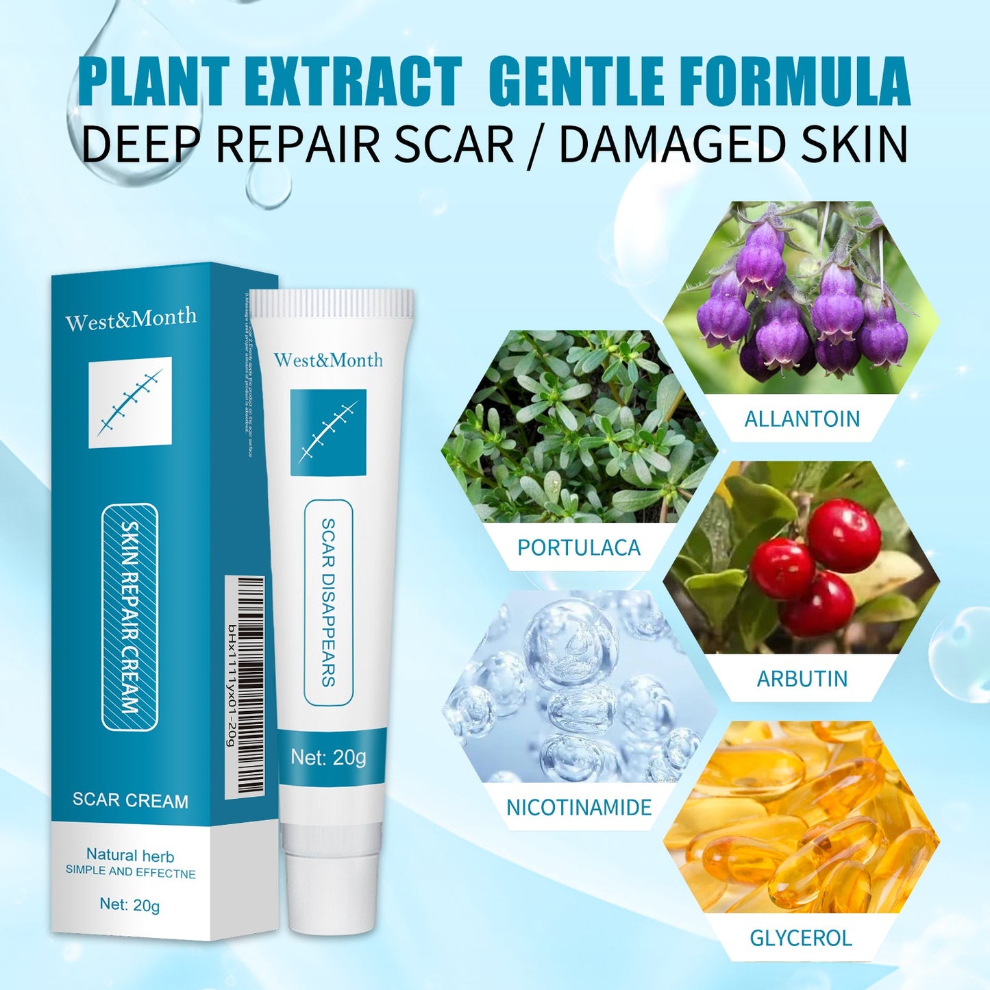 Skin Repair Cream Gentle Moisturizing Hydrating Moisturizing Repair Skin Care Repair Cream - Korvel