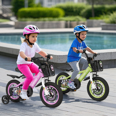 12-Inch Kids Bike with Adjustable Training Wheels
