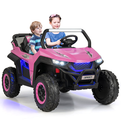12V 2-Seater Kids Ride-On UTV - Pink