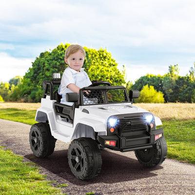 Camion pour enfants 12V avec télécommande - Blanc