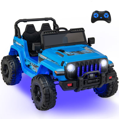 Voiture Jeep pour enfants 12V avec télécommande - Bleu