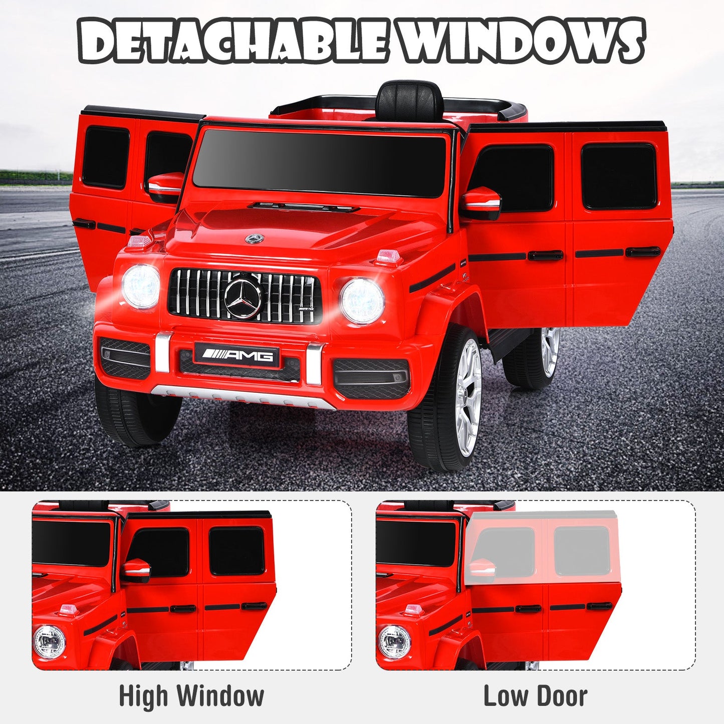 Voiture électrique pour enfants 12V Mercedes-Benz G63 - Rouge