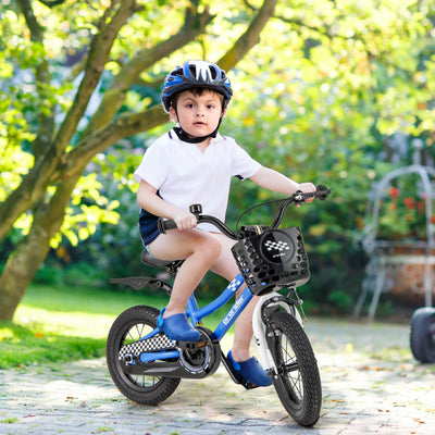 12 Inch Kids Bike with Training Wheels - Navy