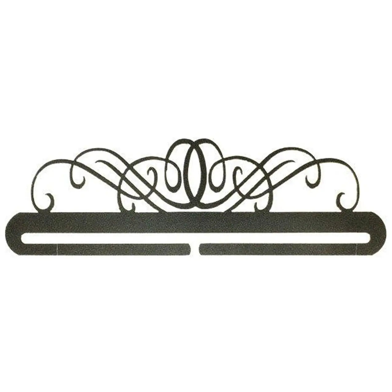 12in Windy Scroll Split Bottom Charcoal Plaque