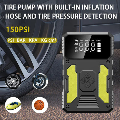 12V Lithium Booster Jump Starter and Air Compressor - Korvel