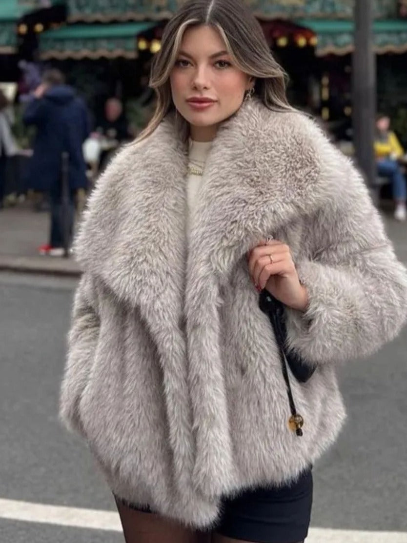 Winter Plush Coat - Stylish Warm Thicken Fluffy Jacket