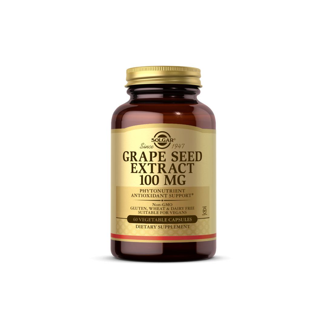 Extrait de pépins de raisin Solgar - 100 mg, 60 capsules végétales
