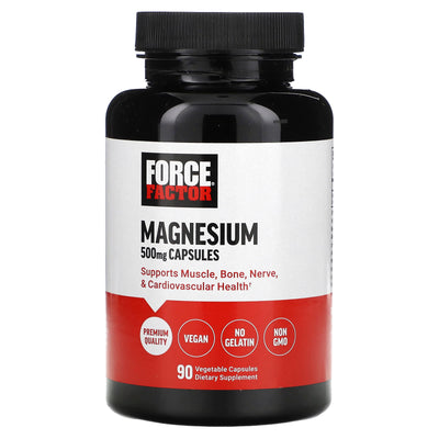 Force Factor Magnésium, 500 Mg, 90 Capsules Végétales