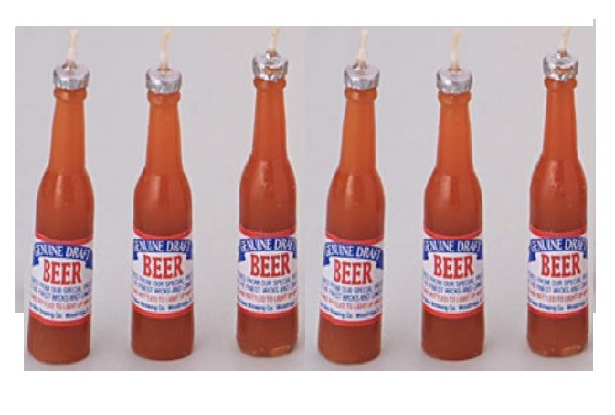 Beer Bottle Novelty Candles - Fun Party Decoration