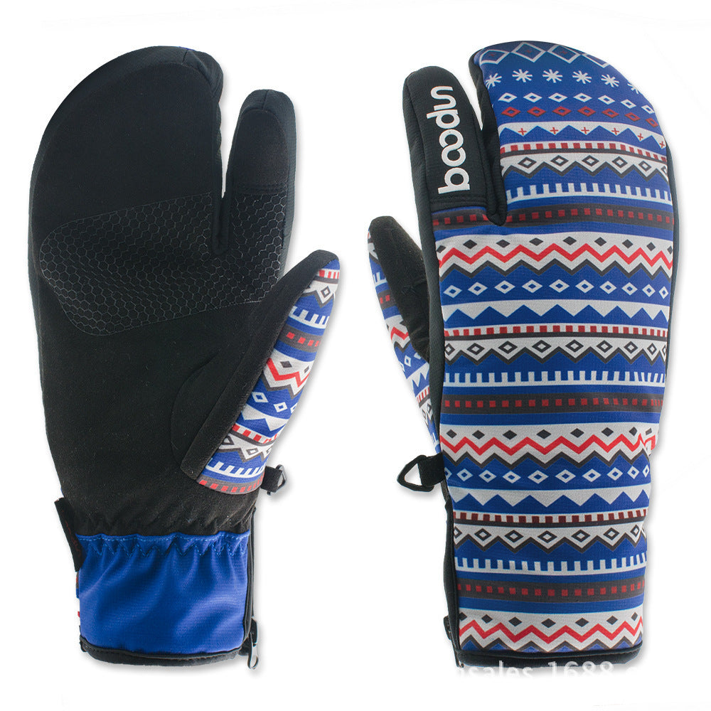 Premium Three-Finger Ski Gloves for Outdoor Adventures