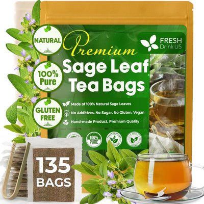 Premium Sage Leaf Tea Bags - 100% Natural Herbal Infusion