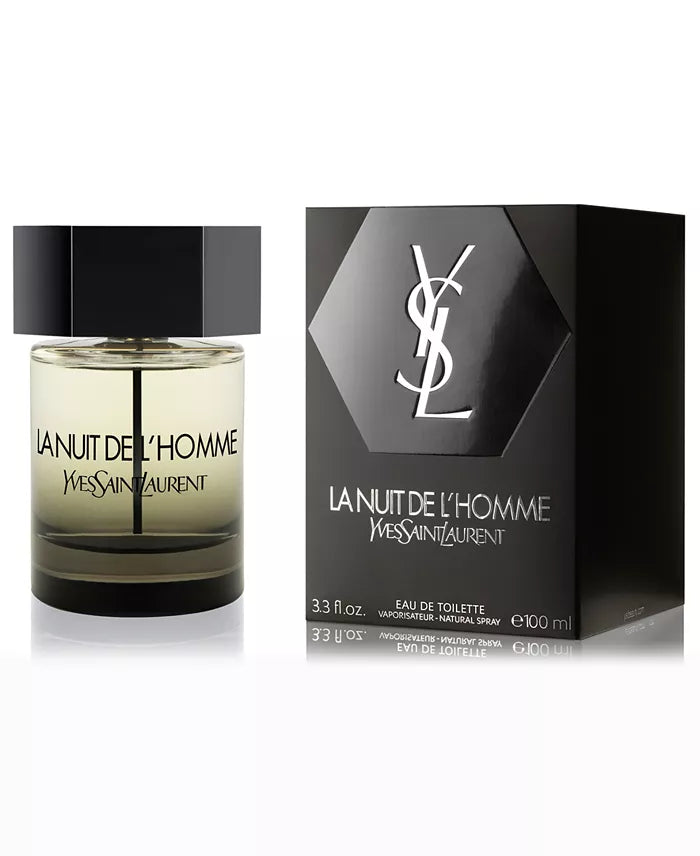 Eau de Toilette Spray La Nuit de L'Homme pour hommes, 3,3 oz.