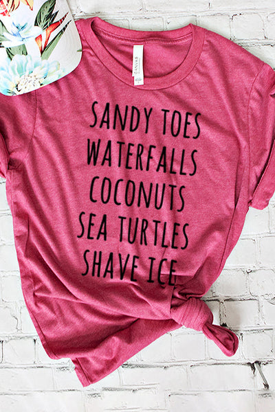 Sandy Toes Black T-Shirt
