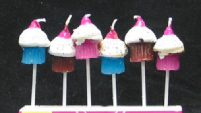 Elegant Cupcake Candle Set - 6 Premium Candles