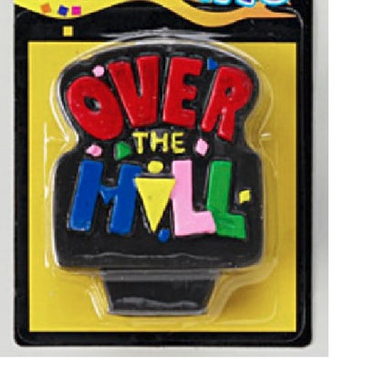 Over-The-Hill Plaque Candle, 3.25" - Perfect for Celebrations
